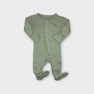 L’ovedbaby Seafoam Green Snap Organic Footie